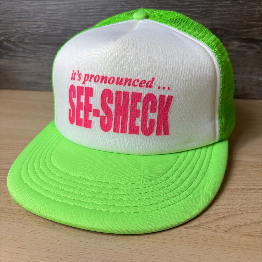 See Sheck Hat Cap Snap Back Womens Green Trucker Adjustable - Picture 3 of 9